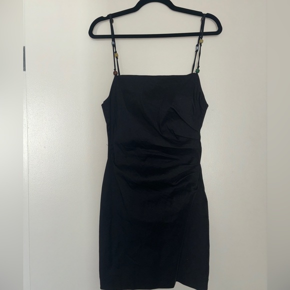 Zara Draped Linen Blend Dress BRAND NEW - Picture 1 of 4